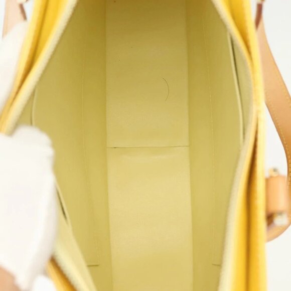 LOUIS VUITTON Monogram Vernis Columbus Tote Bag Lime Yellow M91047 Auth ep10370 - Picture 11 of 16